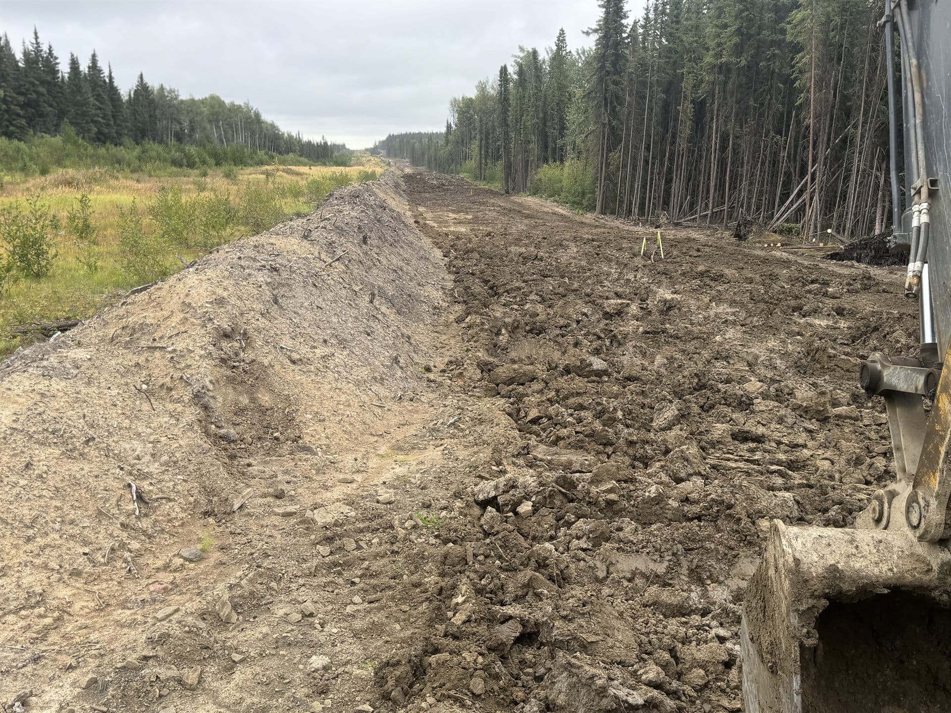 Civil construction and earthworks on a Peace Region energy site